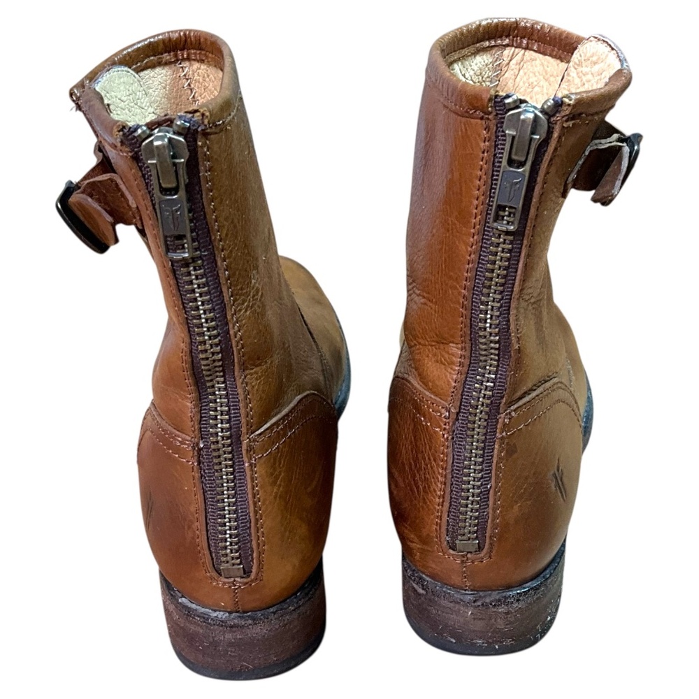 Frye Tan Leather Ankle Booties - Picture 6 of 11